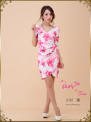 Andy|ATY-2139/花柄プリント/ナイトドレス/キャバドレス/ミニドレス/パーティドレス/ドレス