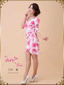 Andy|ATY-2139/花柄プリント/ナイトドレス/キャバドレス/ミニドレス/パーティドレス/ドレス