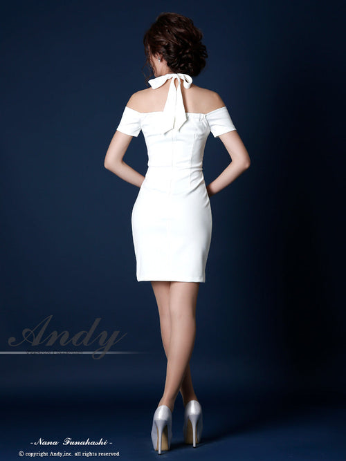 Andy|GMS-V257/キャバドレス/ナイトドレス/ワンピース/ドレス/タイトドレス/ワンカラー/オフショル/リボン