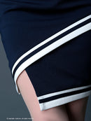 Andy/GMS-V373/セットアップ/ミニドレス/スリット/バイカラー/ツーカラー/タイトワンピース/KT